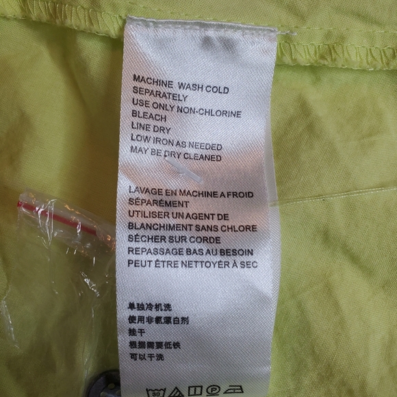 We The Free By Free People Freya Poplin Tunic Top in Pale Neon Green Size Small - Picture 7 of 10